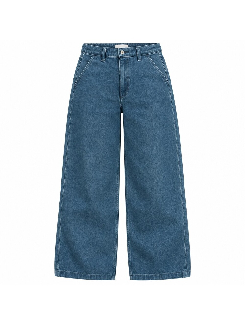 Bershka Wide-Leg Blue Denim Jeans